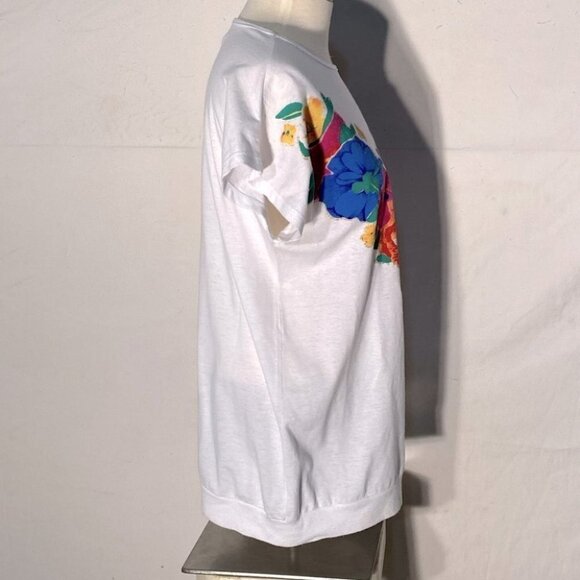 Vintage T Shirt With Flower Graphic L - Picture 9 of 10